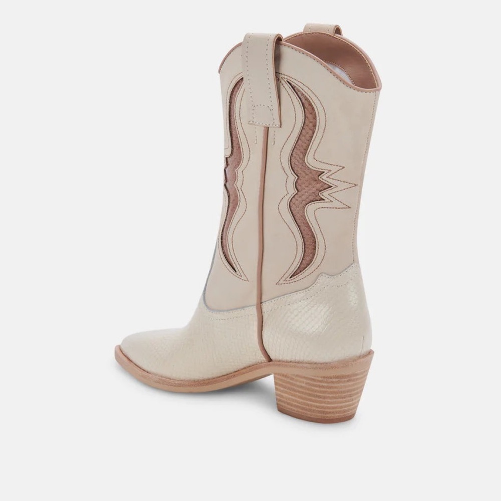 Dolce Vita Suzy Sand embossed leather boots